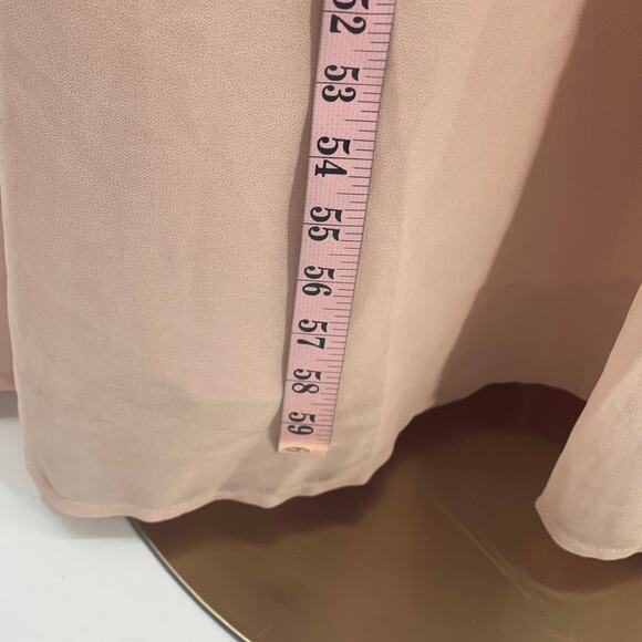 LULU'S SZ S Heavenly Hues VNeck Blush Maxi Goddess Bridal Gown Dress NEW B51 - Picture 9 of 10